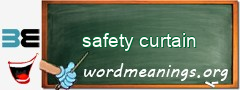 WordMeaning blackboard for safety curtain